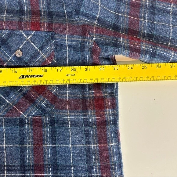 Vintage Windbreaker Wool Quilted Lined Plaid Shacket Jacket M - Picture 7 of 9